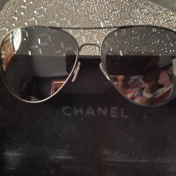 Authentic Women Aviator Chanel Sunglasses - Picture 7 of 9